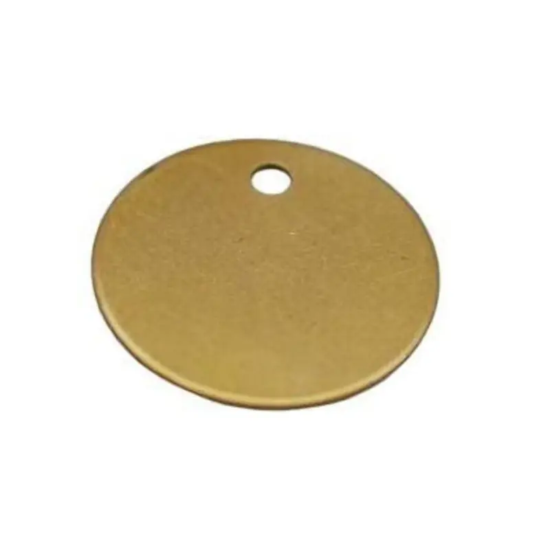 1” Bright Brass Key Label (Bx 100) 1