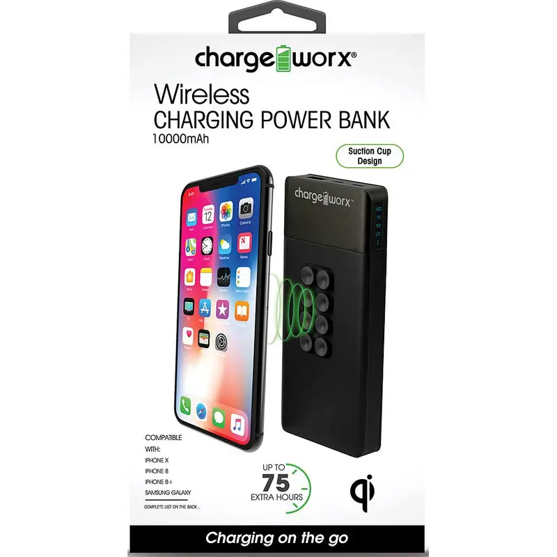 10,000Mah Wireless Power Bank, Black 1