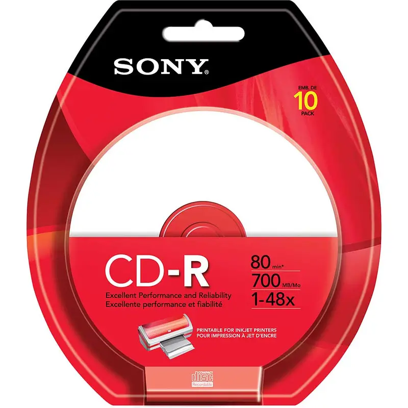 10Cdq80rbp 48X Printable Cd-R, 10 Pack 1