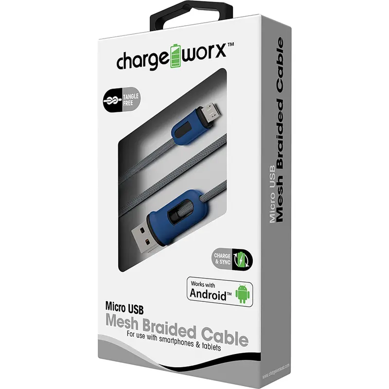 10Ft Lightning Micromesh Cable, Blue 1