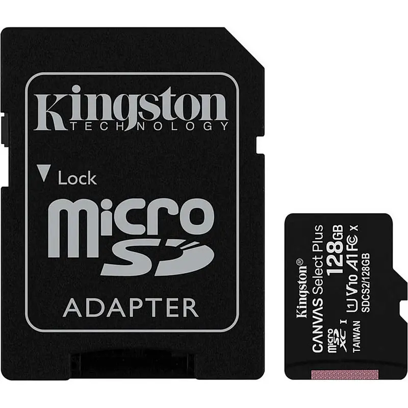 128Gb Micro Sdhc Canvas Select Plus Memory Card + Adapter 1