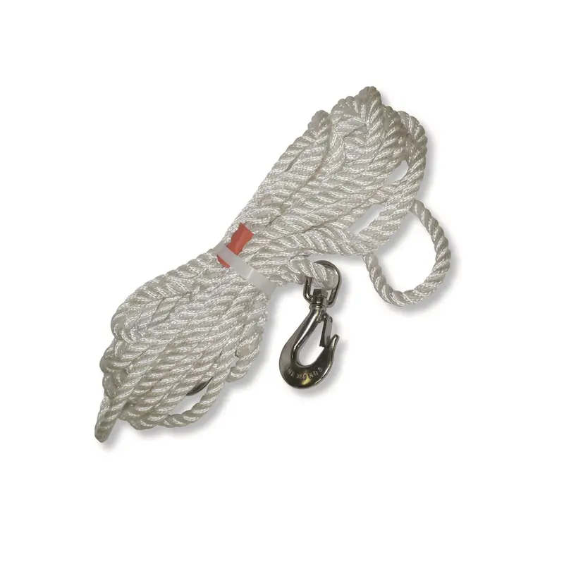 14Mm Soft Nylon Rope With Snap Hook And Steel Thimble Eye 1