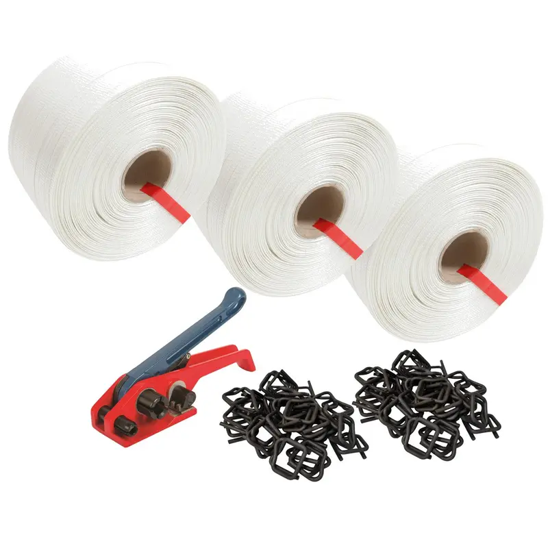 16Mm Woven Polyester Strapping Kit - 3 Rolls 1
