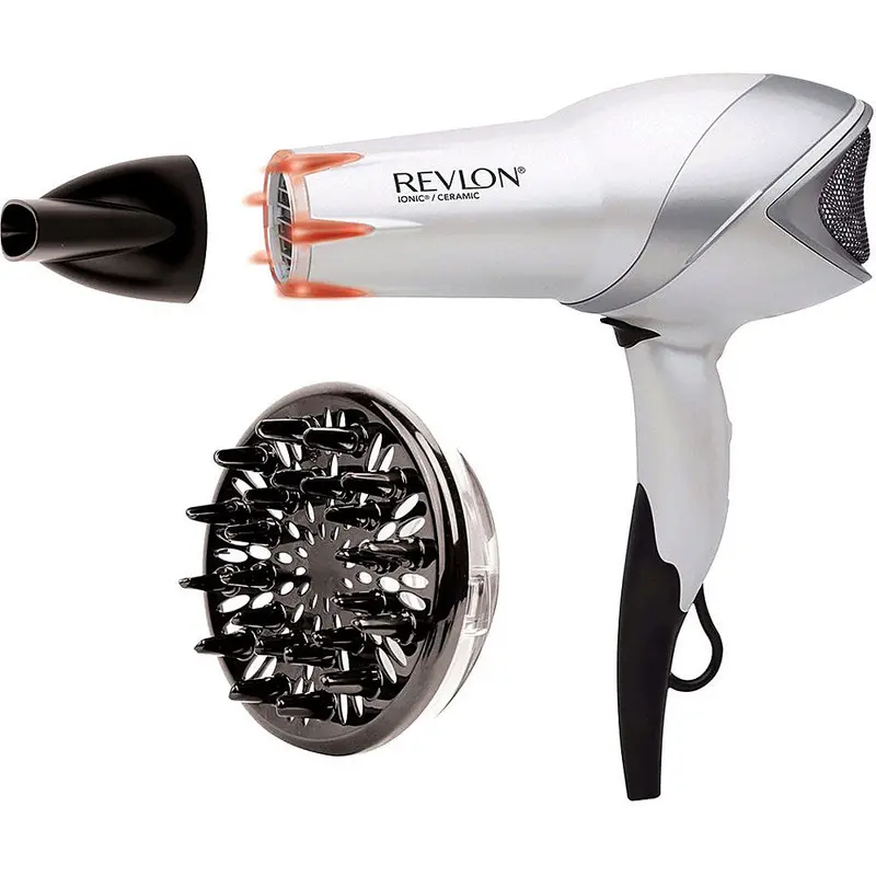 1875W Infrared Heat Hair Dryer, White/Grey 1