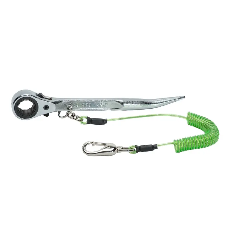 19/21Mm Steel Flush Short Podger Ratchet With Green Deluxe Tether 1