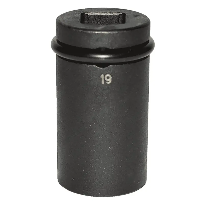 19Mm Impact Socket, 1/2" Drive, 38Mm Long C/W Retaining Pin & O-Ring 1