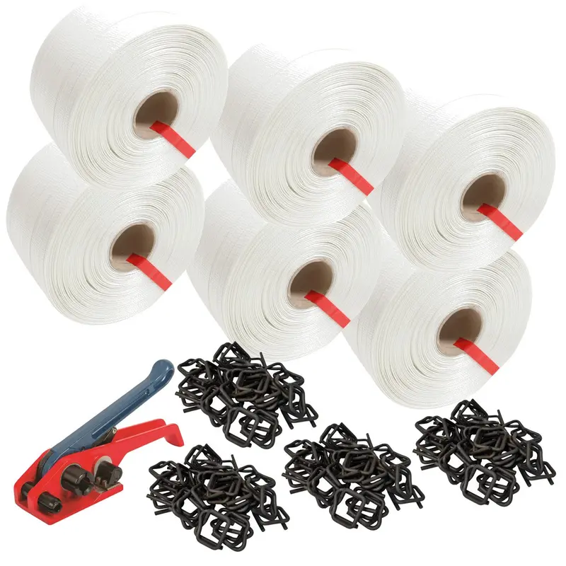 19Mm Woven Polyester Strapping Kit - 6 Rolls 1