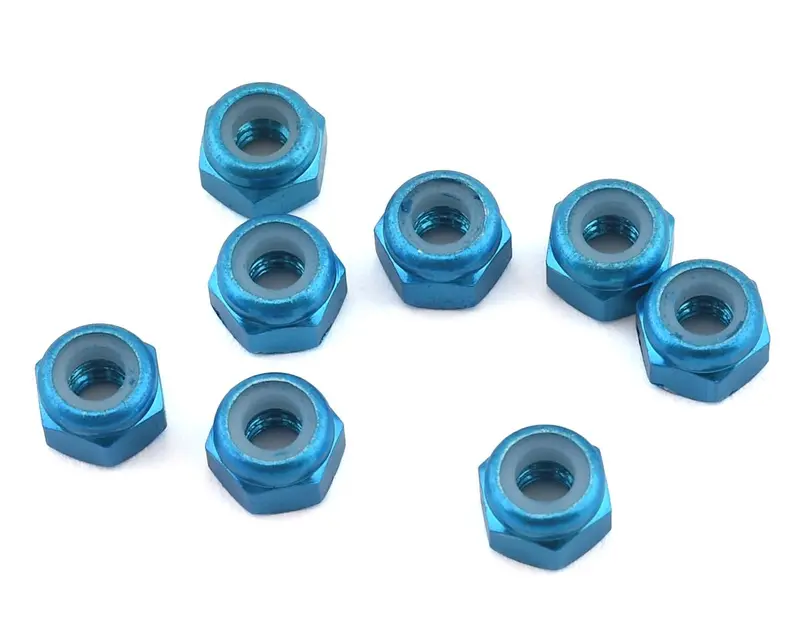 1Up Racing 3Mm Aluminum Locknuts (Light Blue) 1