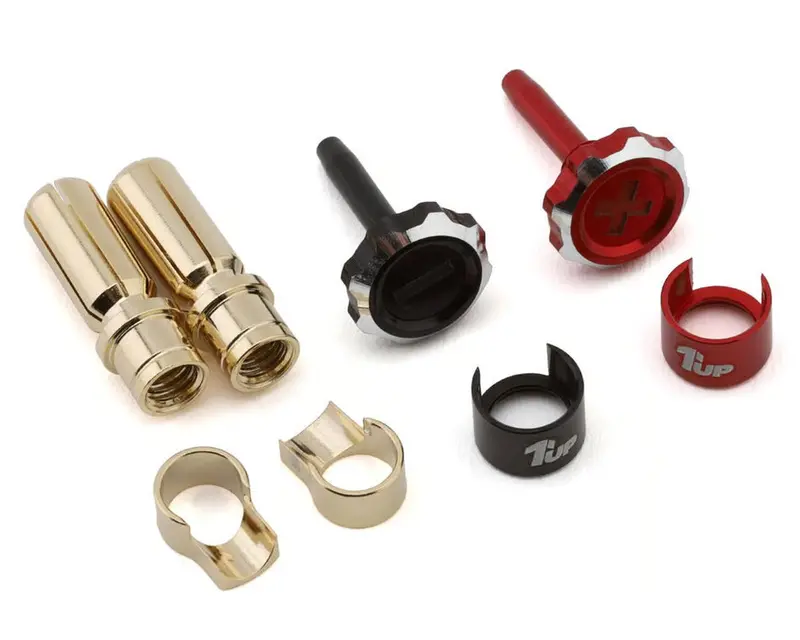 1Up Racing "Lockdown" Adjustable Bullet Plug Grips W/5Mm Bullets (Assorted Colors) 2
