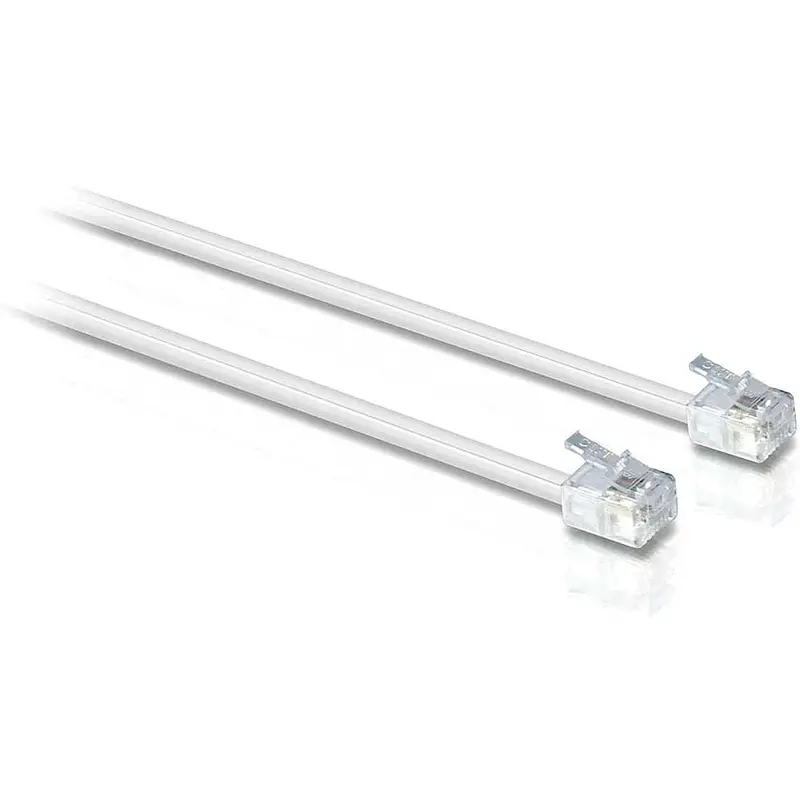 25Ft Phone Line Cord, White 1