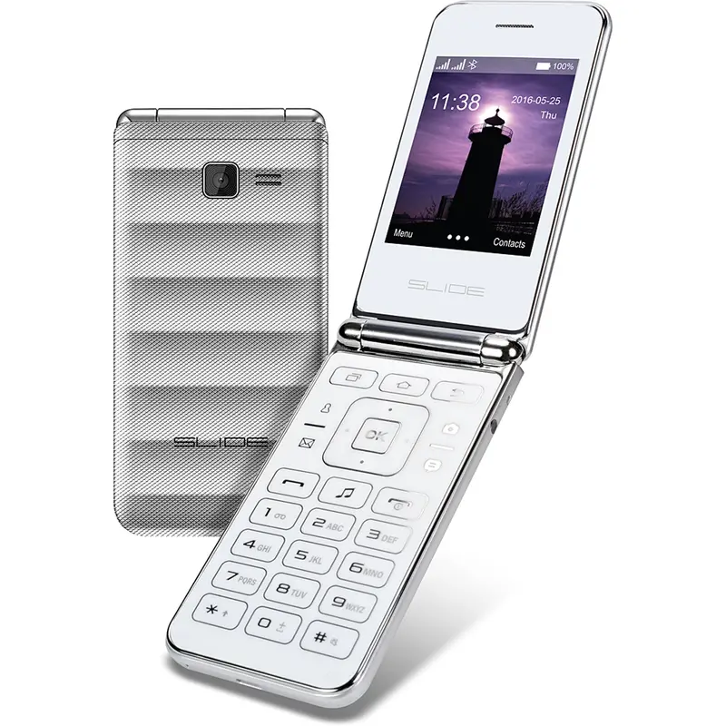 2Gb Flip Phone, Silver 1