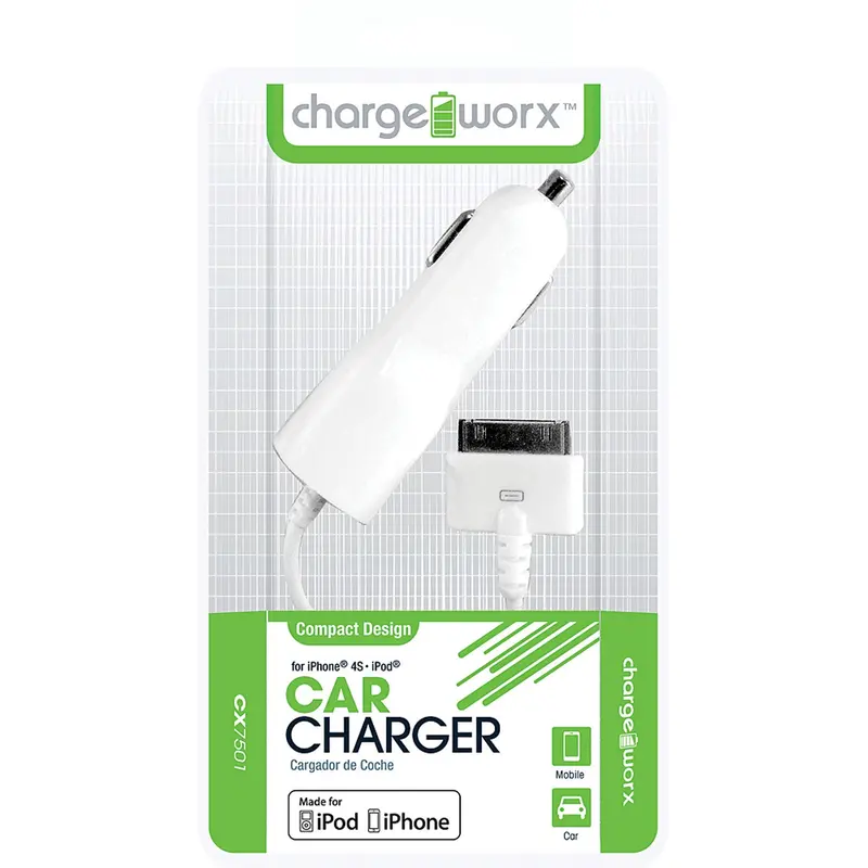 30 Pin Car Charger, White 1
