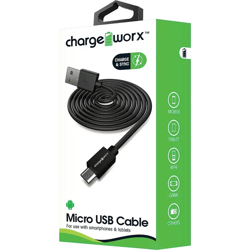 3Ft Micro Usb Sync & Charge Cable, Black 1