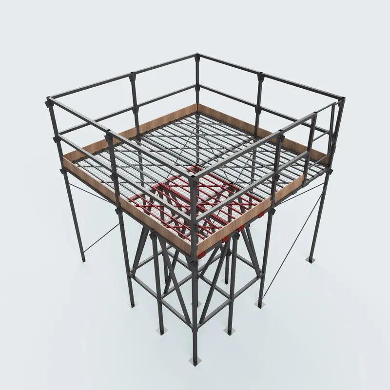 4 Bay Trestle With Loading Bay, Handrail & Access Gate 1