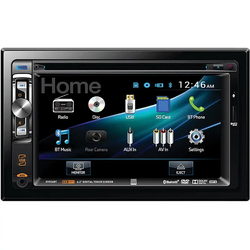 6.2" Double Din In Dash Dvd Receiver With Built In Bluetooth 1
