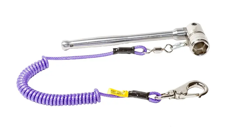 7/16" Hex Ring Box Spanner With Poker Handle And Tether 1