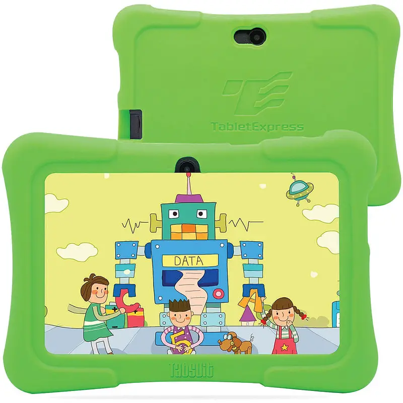 7" Quad Core Android Kids Tablet, Green 1