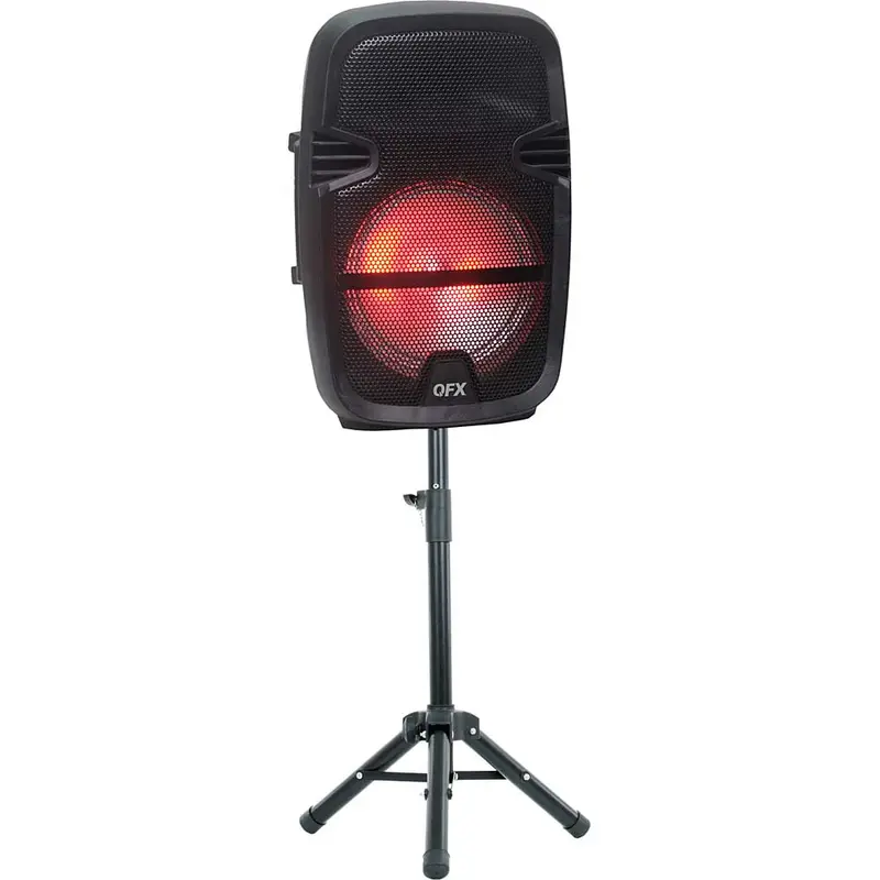 8" Portable Party Speaker W/Wireless Microphone & Stand 1
