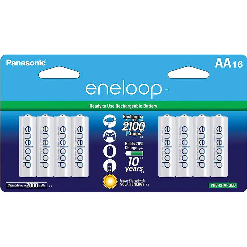 Aa 2100 Cycle Ni-Mh Pre-Charged Rechargeable Batteries, Pack 16 1