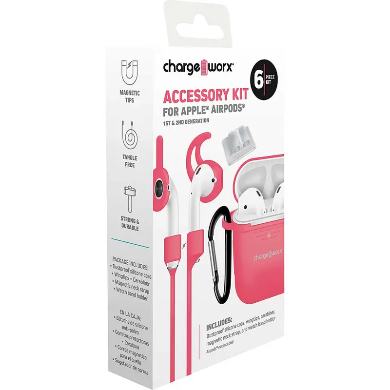 Accessory Kit For Apple® Airpods®, Coral 1