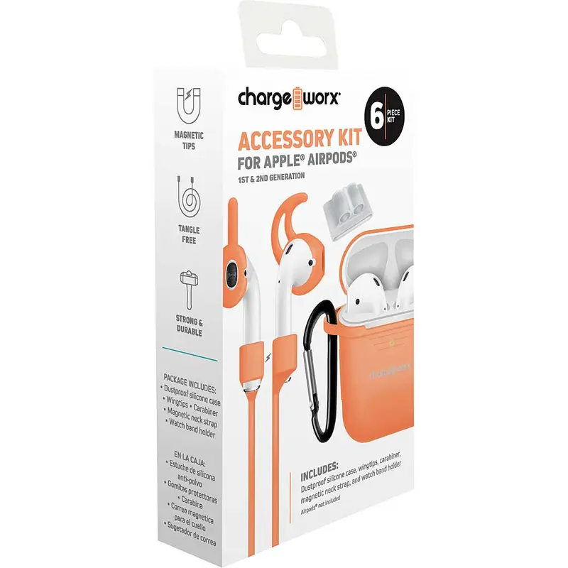 Accessory Kit For Apple® Airpods®, Orange 1