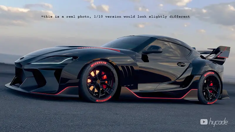 Addiction Rc Toyota A90 Supra Gr Hycade 208Mm 1/10 Clear Drift Body 1