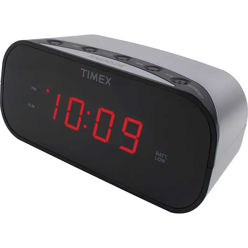 Alarm Clock With 0.7-Inch Display, Silver 1