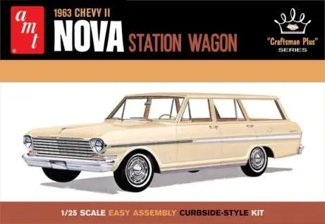 Amt 1/25 1963 Chevy Ii Nova Station Wagon Craftsman 1