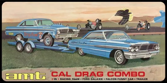 Amt 1/25 Cal Drag Combo 64 Galaxie Awb Falcon & Trailr 1