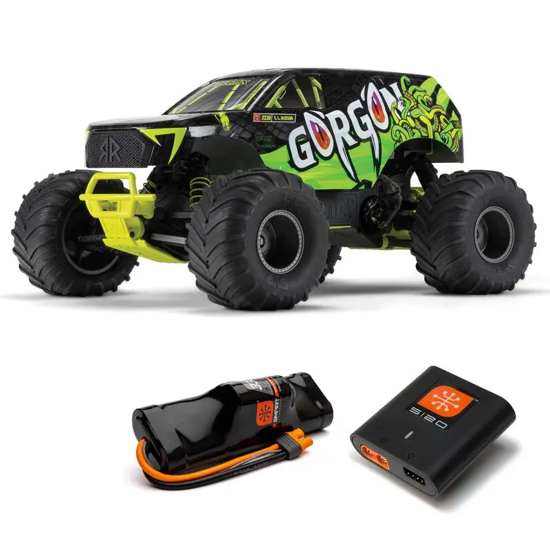 Arrma 1/10 Gorgon 4X2 Mega 550 Brushed Monster Truck Rtr With Battery & Charger 1