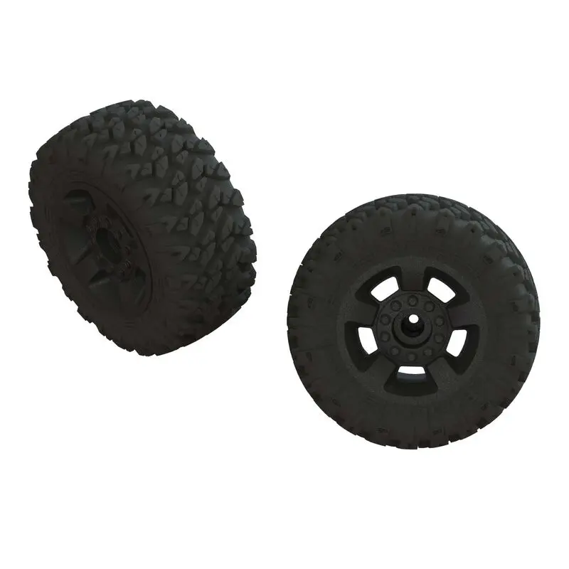 Arrma 1/8 Dboots Ragnarok Mt Front/Rear 2.8 Pre-Mounted Tires, 14Mm Hex, Black (2) 1