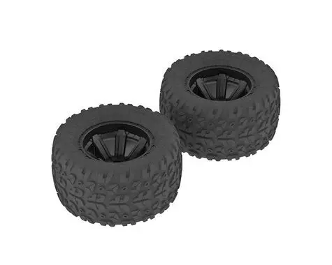 Arrma Ar550014 Copperhead Mt Tire/Wheel Glued Black (2) *Clearance 1