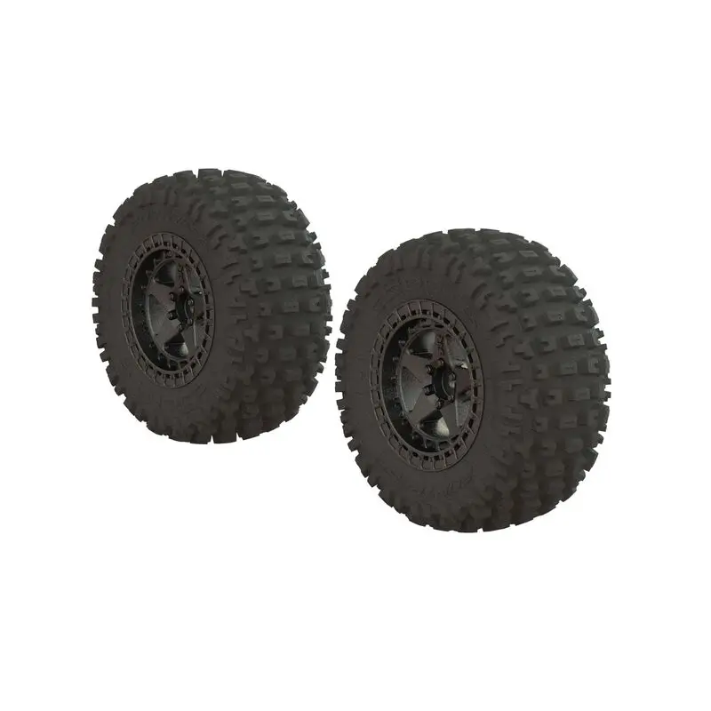 Arrma Dboots 'Fortress Sc' Tire Set Glued Gun Metal (2) 1