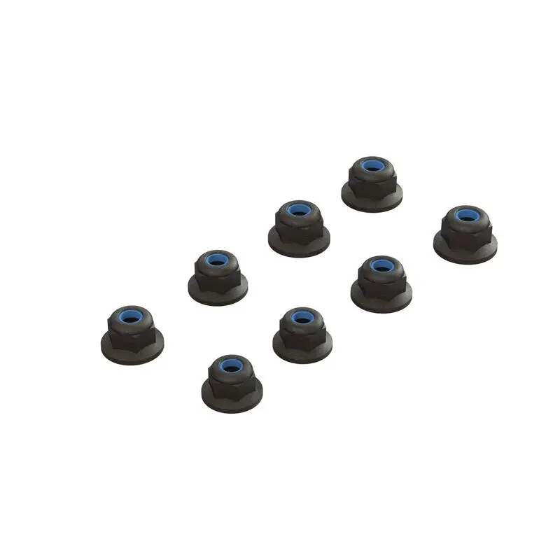 Arrma Flanged Lock Nut M3 Black (4) 1