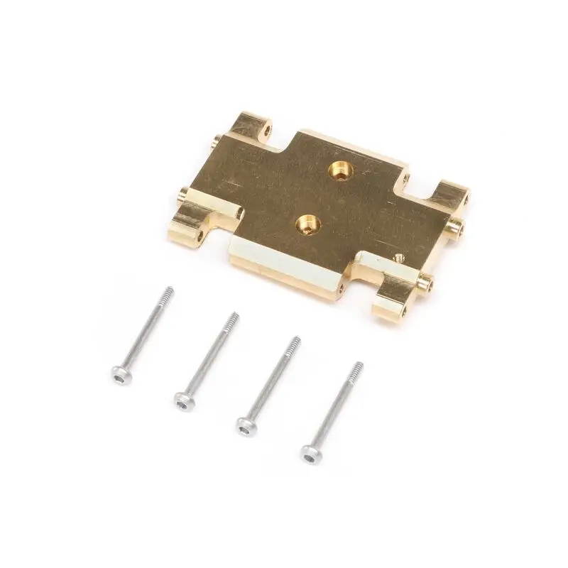 Axial Chassis Skid Plate, Brass: Ax24 1