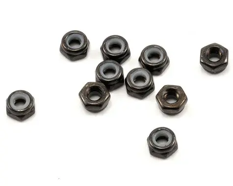 Axial M3 Thin Nylon Locking Hex Nut (Black) (10Pcs) 1