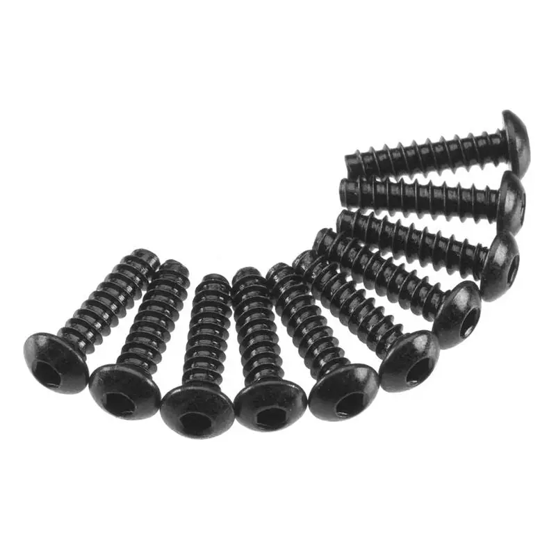 Axial M3x12mm Hex Socket Tapping Button Head (Black) (10Pcs) 1