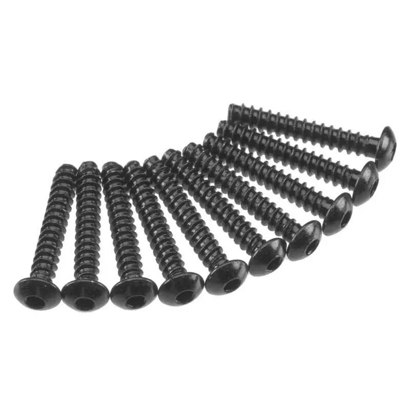 Axial M3x18mm Hex Socket Tapping Button Head (Black) (10Pcs) 1