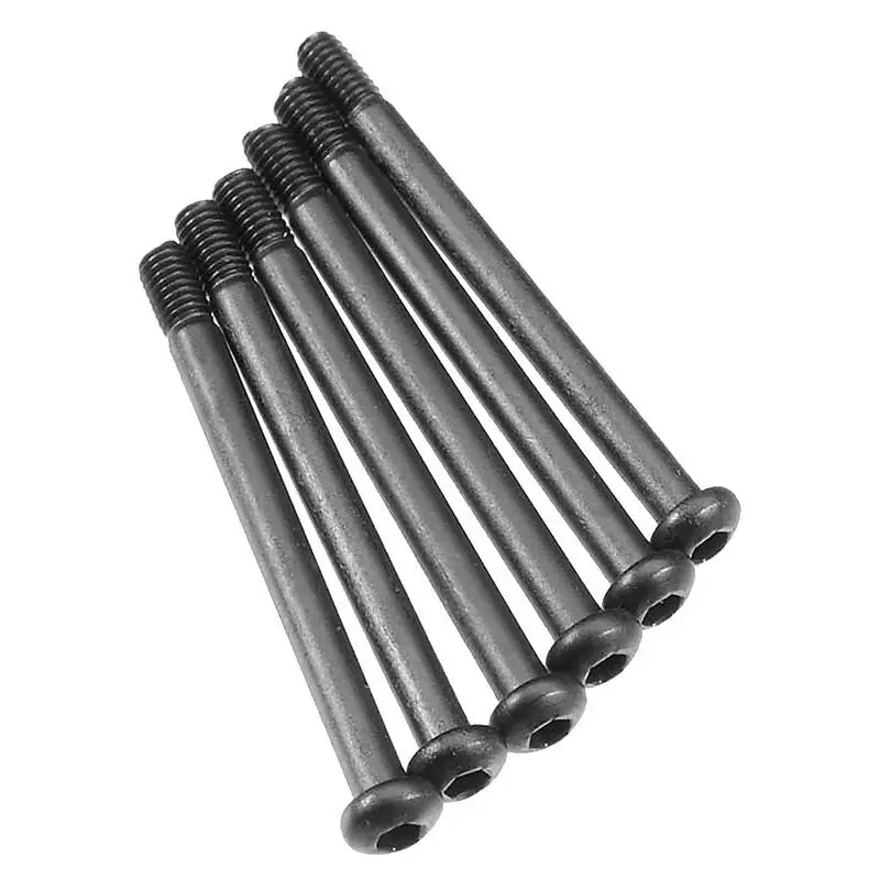 Axial M3x35mm Hex Socket Button Head Screw Shaft (Black) (6Pcs) 1