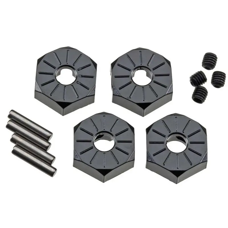 Axial Narrow 12Mm Aluminum Hub Set W/Hardware (Black) (4) 1