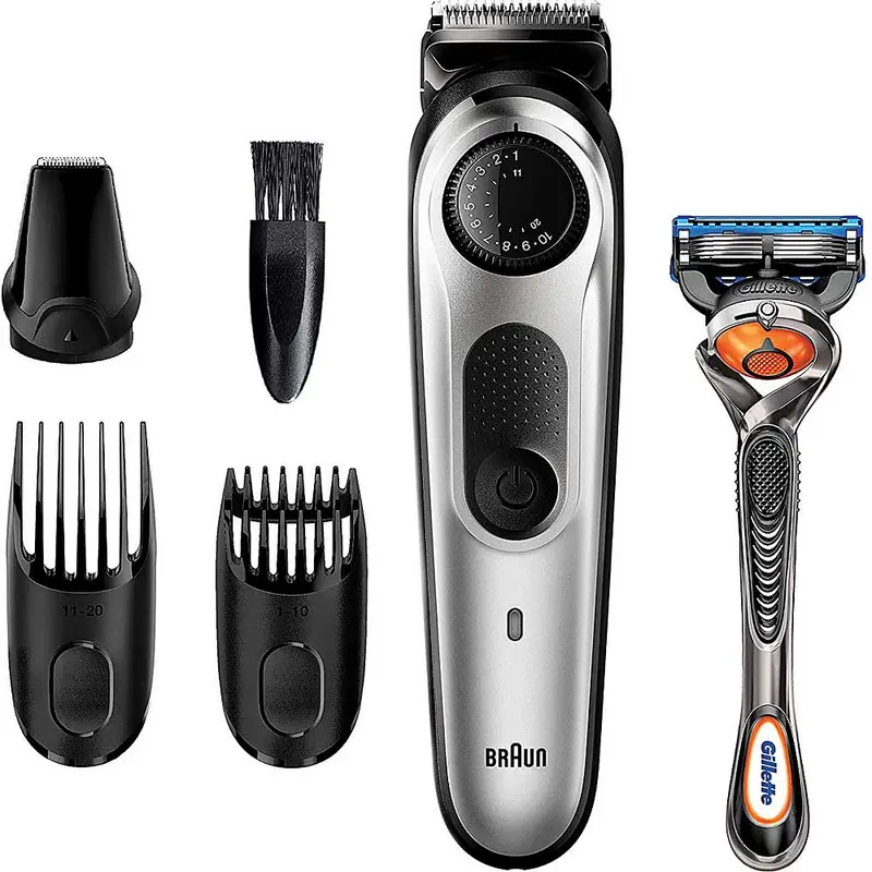 Beard Trimmer, Hair Clippers For Men, Cordless & Rechargeable, Detail Trimmer With Gillette Proglide Razor 1
