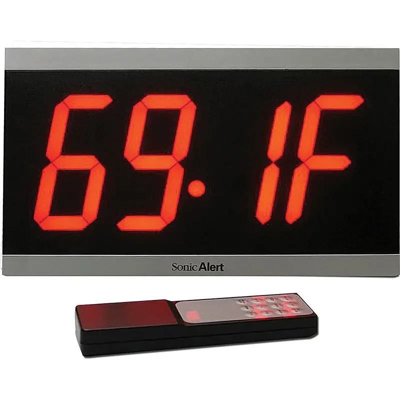 Big Display Maxx Alarm Clock W/ Remote Easily See Time Date Temperature 1