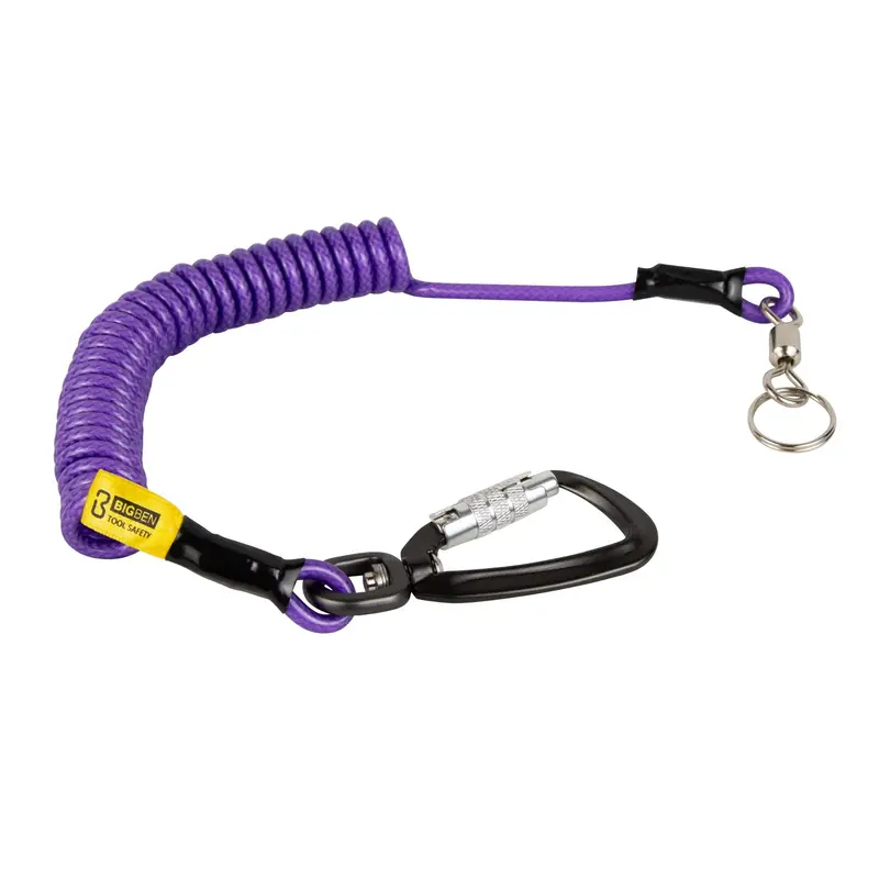 Bigben® 2M Tool Tether With Twistlock Carabina & Heavy-Duty Split Ring 1