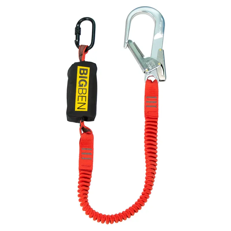Bigben® Bigguy Elasticated Fall Arrest Lanyard With Alloy Scaffold Hook 1