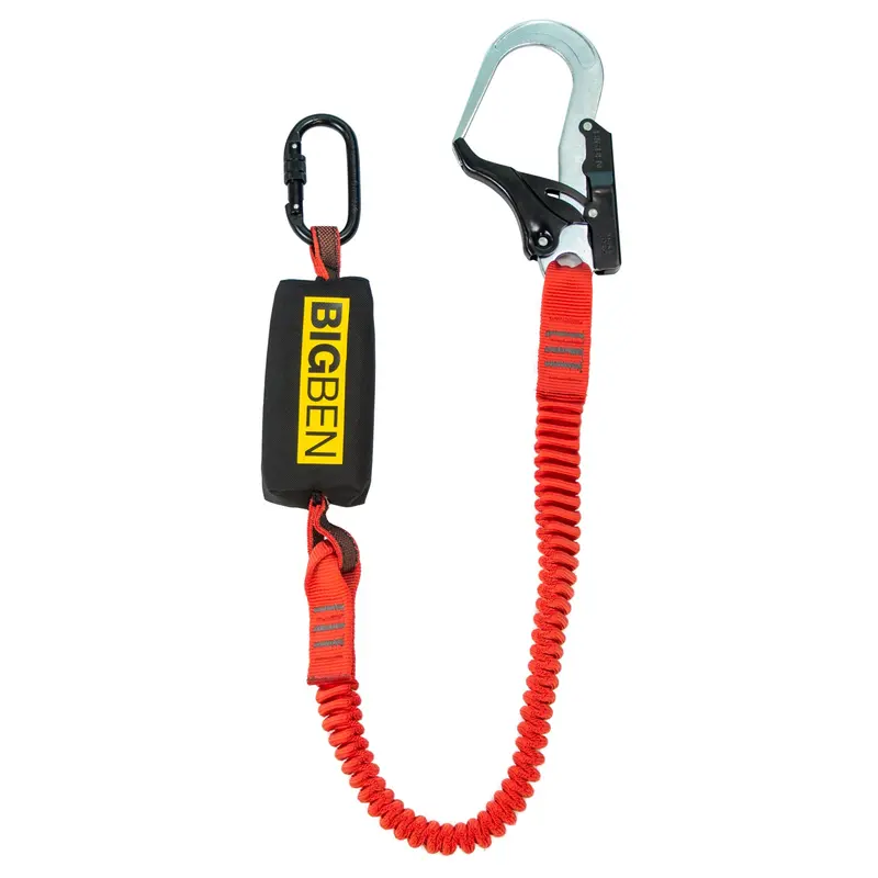 Bigben® Bigguy Elasticated Fall Arrest Lanyard With Wide Opening Steel Scaffold Hook 1