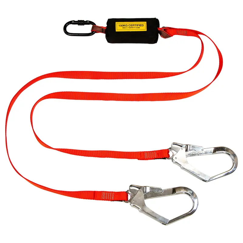 Bigben® Bigguy Twin Webbing Fall Arrest Lanyard With Steel Scaffold Hooks 1