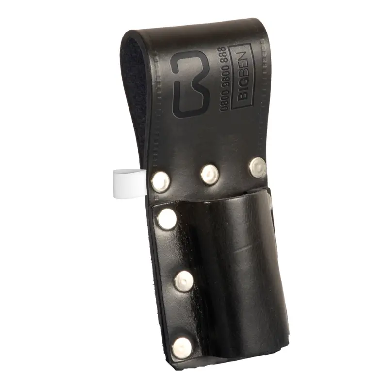 Bigben® Cut Off Spirit Level Holder With Tether Point - Black Leather 1