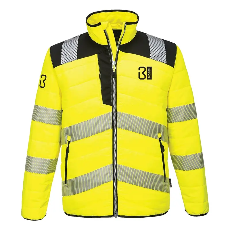 Bigben® Hi-Vis Soft Padded Jacket - Yellow & Black 1