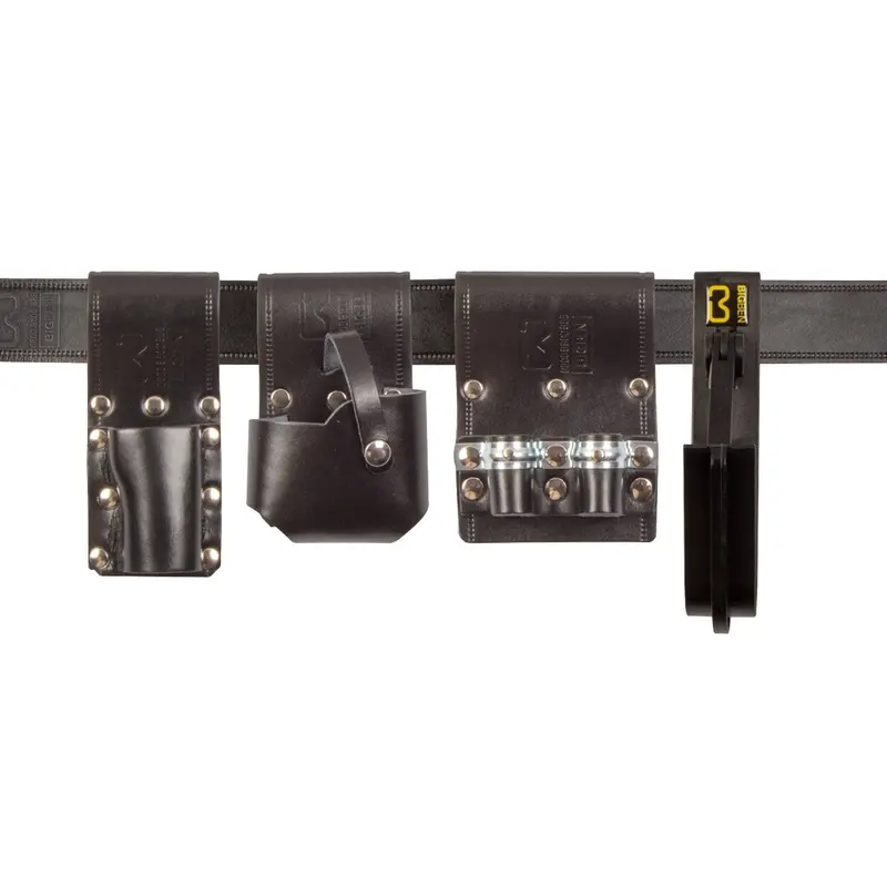 Bigben® Leather Belt Set With Gorilla Hook- Black 1