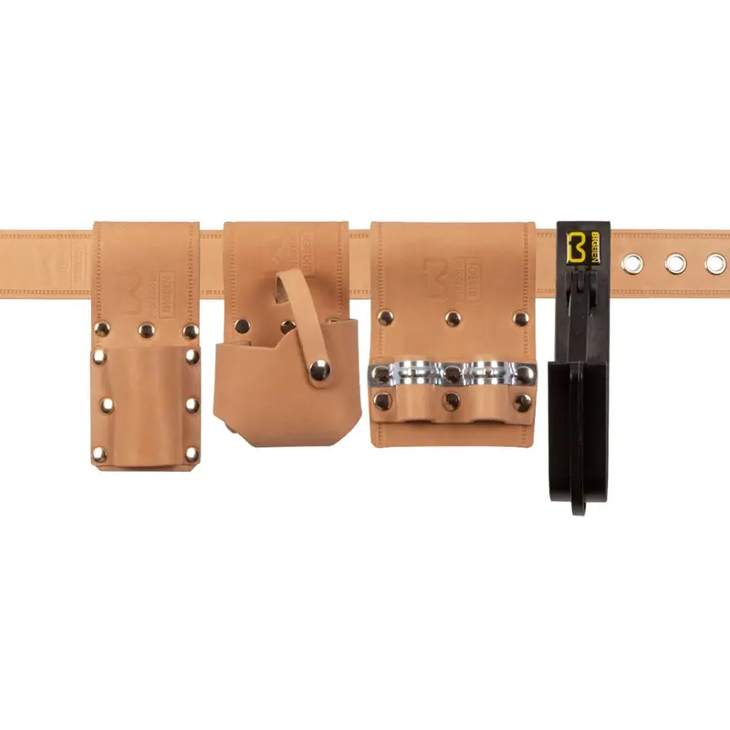 Bigben® Leather Belt Set With Gorilla Hook- Natural 1